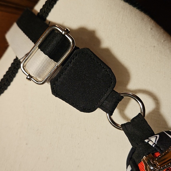 Brighton Fanny Pack Belt Bag Endless Love Black Red White Polka Dot Interior - Picture 8 of 12